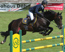 Auf Quick Lord wurde Richard Robinson Zweiter im Großen Preis von Groß Lüben. Fotos: Wego